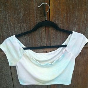 Cropped Pastel Rainbow Top